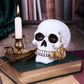 Floral Fate Golden Rose Skull Ornament.