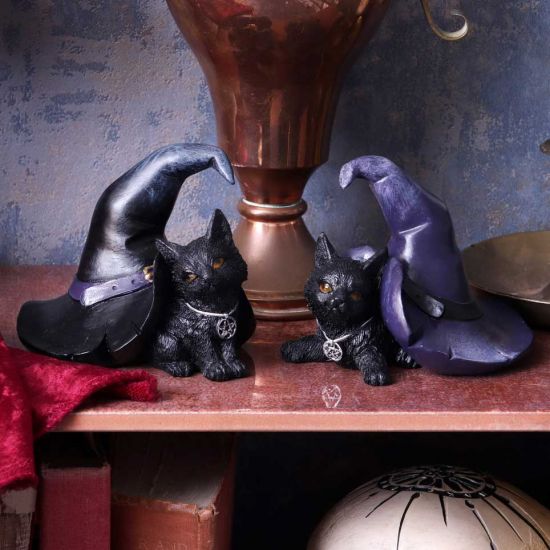 Prue 10.5cm Witches Cat and Hat Figurine