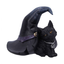 Load image into Gallery viewer, Prue 10.5cm Witches Cat and Hat Figurine
